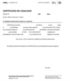 Certificado de legalidad